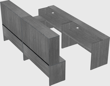 Shared one sided u-shaped reception desk