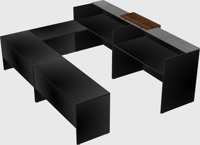 Shared one sided u-shaped reception desk