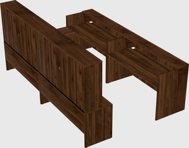 Shared one sided u-shaped reception desk