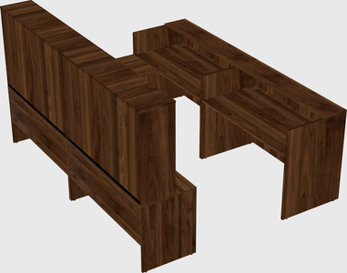 Shared one sided u-shaped reception desk