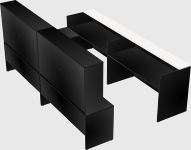 Shared one sided u-shaped reception desk