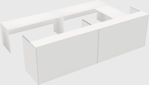Shared one sided u-shaped reception desk
