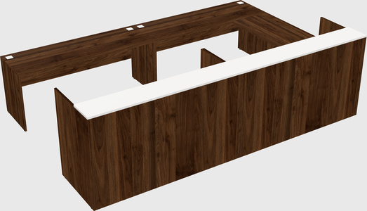 Shared one sided u-shaped reception desk