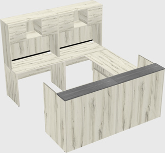 Shared one sided u-shaped reception desk
