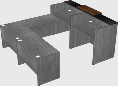 Shared one sided u-shaped reception desk