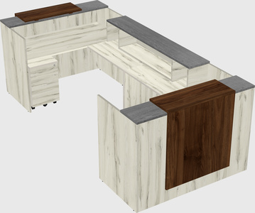 Reception desk u-shape