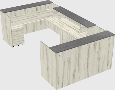 Reception desk u-shape