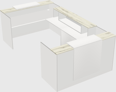 Reception desk u-shape