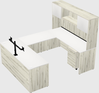 U-shaped desk