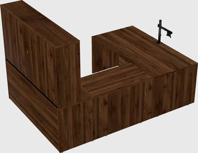 U-shaped desk