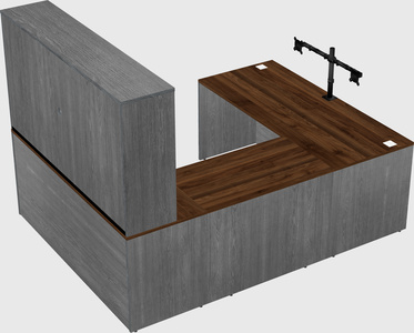 U-shaped desk
