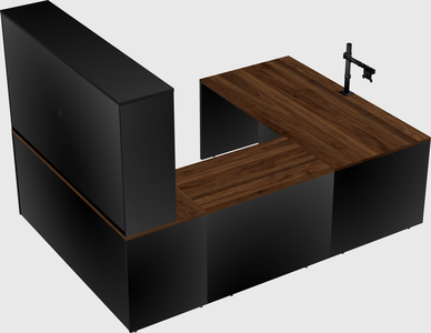 U-shaped desk