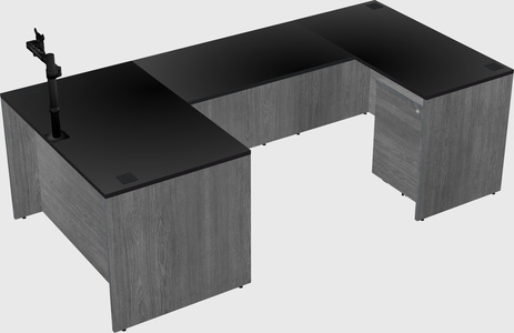 U-shaped desk