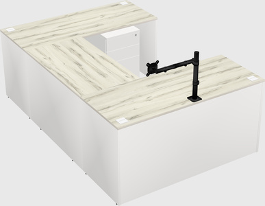 U-shaped desk