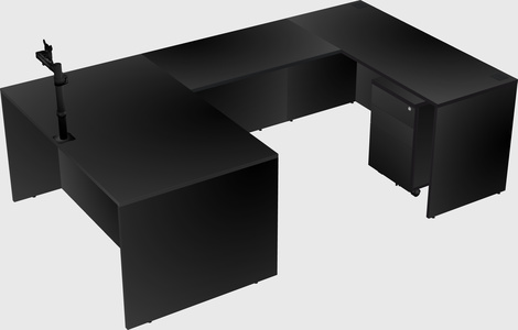 U-shaped desk