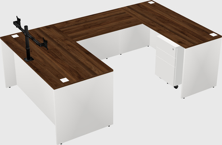 U-shaped desk