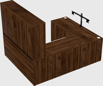U-shaped desk