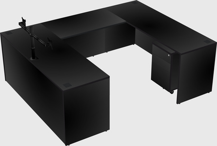 U-shaped desk