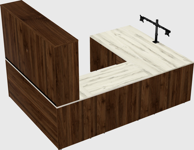U-shaped desk