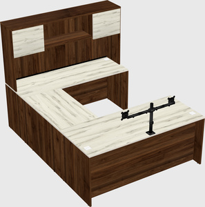 U-shaped desk
