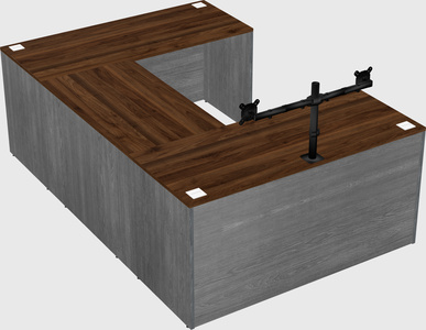 U-shaped desk