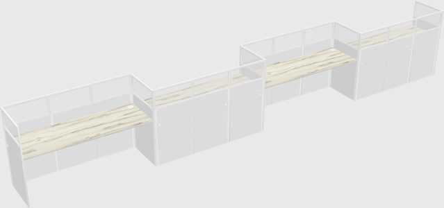 Rectangular cubicles