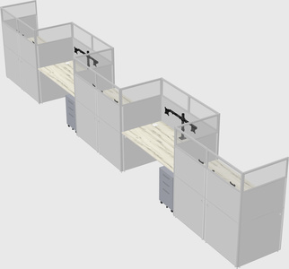 Rectangular cubicles