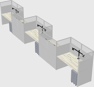 Rectangular cubicles