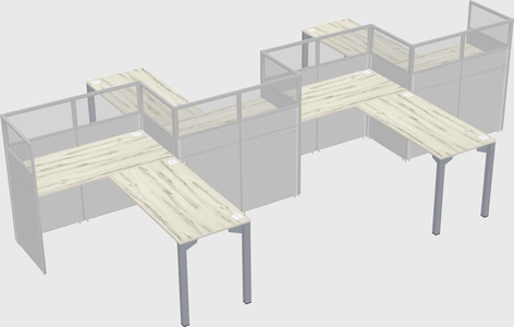 L-shape cubicles
