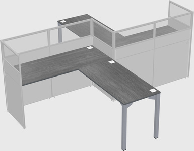 L-shape cubicles