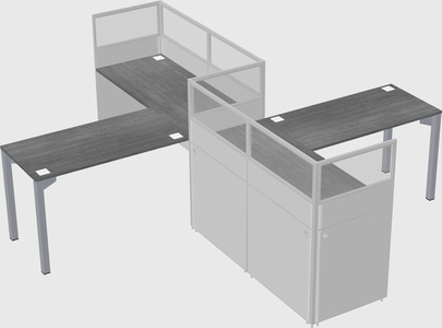 L-shape cubicles