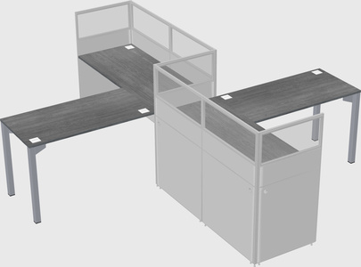 L-shape cubicles