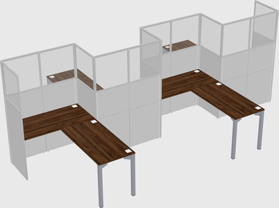L-shape cubicles