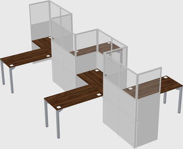 L-shape cubicles