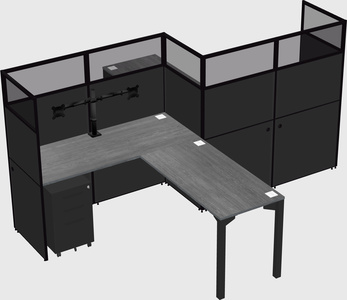 L-shape cubicles