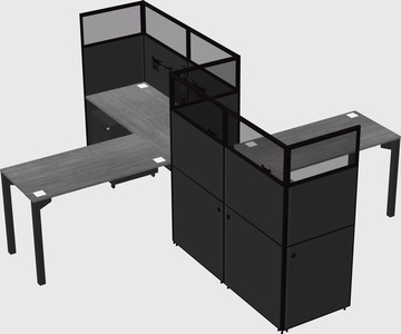 L-shape cubicles