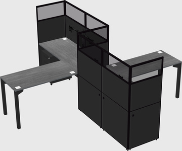 L-shape cubicles