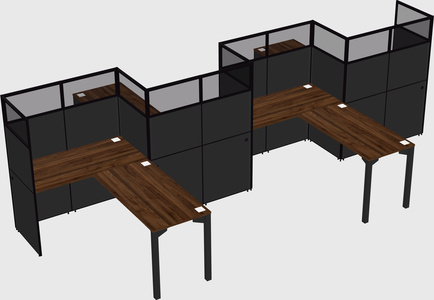 L-shape cubicles