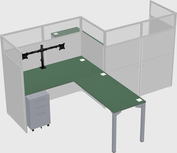 L-shape cubicles