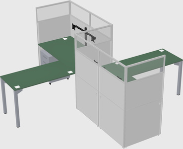 L-shape cubicles