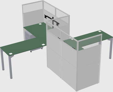 L-shape cubicles