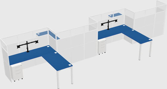 L-shape cubicles
