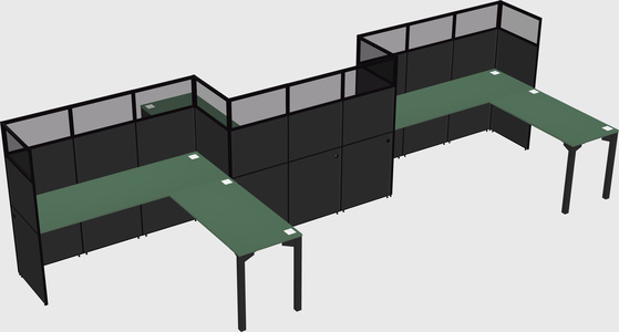 L-shape cubicles