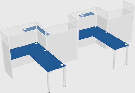 L-shape cubicles