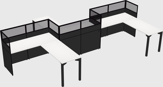 L-shape cubicles