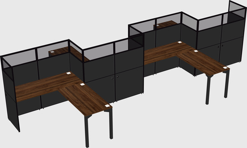 L-shape cubicles