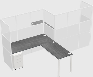 L-shape cubicles