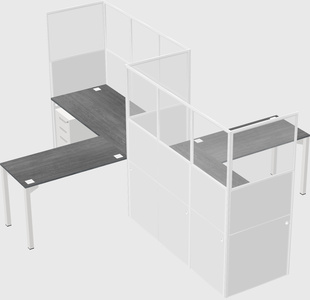 L-shape cubicles