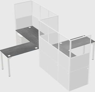 L-shape cubicles