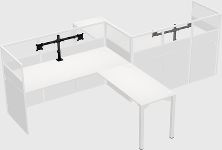 L-shape cubicles